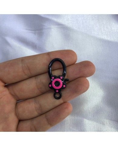 Siyah Pembe Detaylı Papağan Klipsi 1 Adet