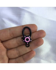 Siyah Pembe Detaylı Papağan Klipsi 1 Adet