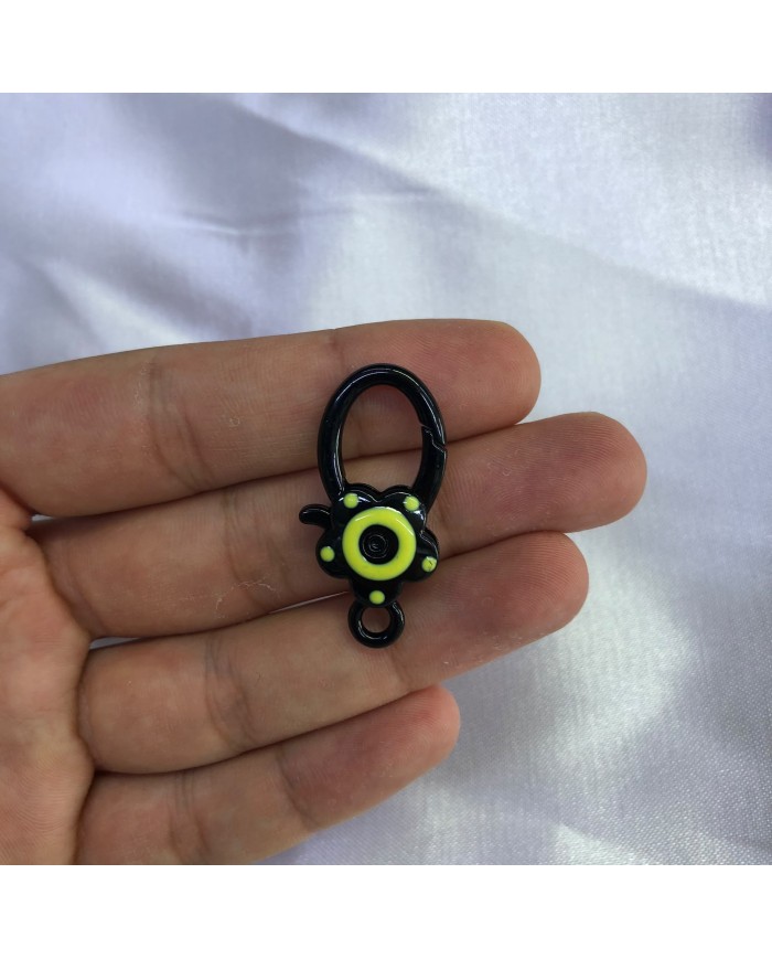 Siyah Neon Limon Sarısı Detaylı Papağan Klipsi 1 Adet