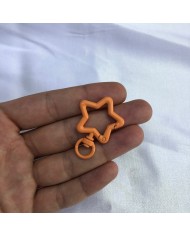 Parlak Beyaz Yıldız Şekilli Metal Papağan Klips Anahtarlık Aparatı 1 Adet
