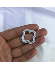Canlı Limon Sarısı Renkli Taşlı Yonca Şekilli Metal Papağan Klipsi 1 Adet