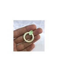 Açık Fıstık Kremi Çilek Figürlü Yuvarlak Metal Papağan Klipsi 1