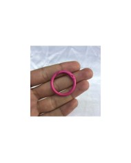 Canlı Fuşya Pembe Yuvarlak Metal Papağan Klips Halka 1 Adet