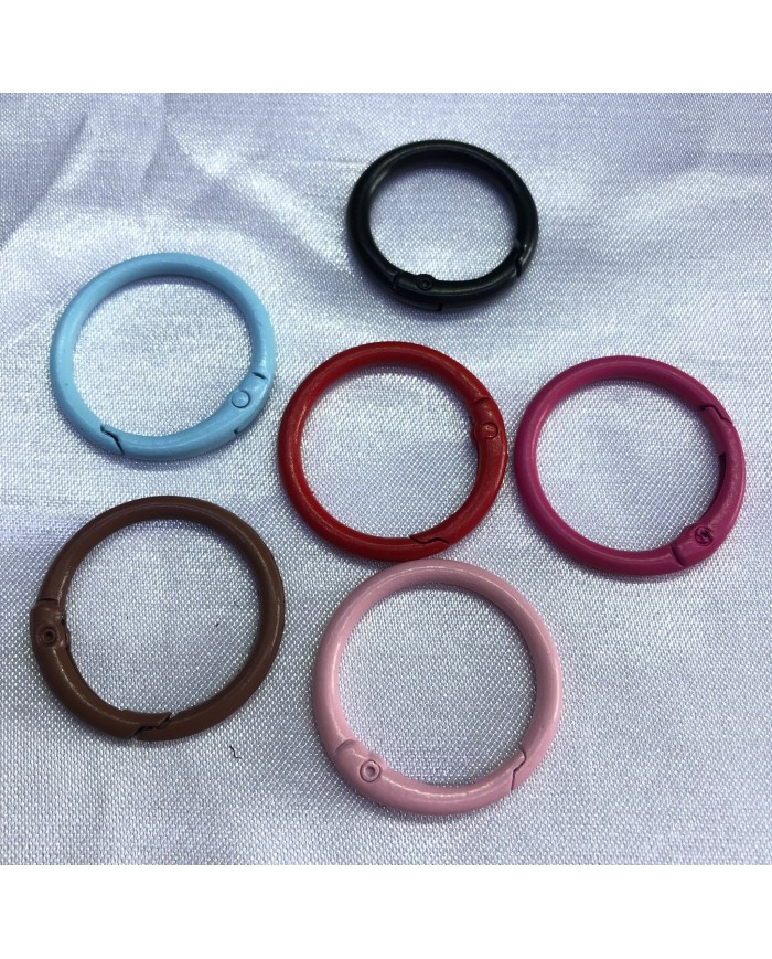 Canlı Fuşya Pembe Yuvarlak Metal Papağan Klips Halka 1 Adet