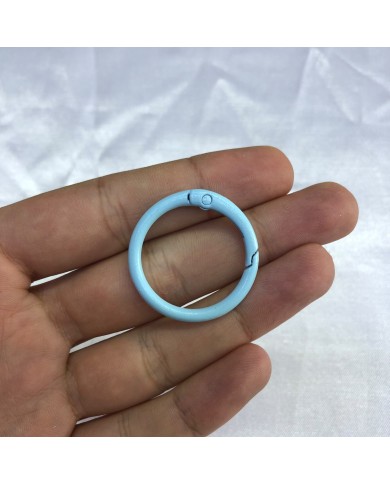 Bebek Mavisi Yuvarlak Metal Papağan Klips Halka 1 Adet