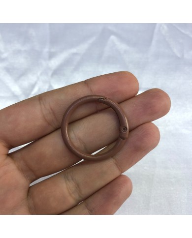 Sütlü Kahverengi Yuvarlak Metal Papağan Klips Halka 1 Adet