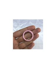 Pudra Pembe Yuvarlak Metal Papağan Klips Halka 1 Adet