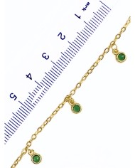 Mineli Sallantılı Kuyumcu Zinciri Altın Pembe 10mm - 1m