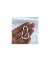 Pudra Pembe Uzun Üçgen Metal Karabina Klips 1 Adet