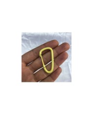 Pastel Limon Sarısı Uzun Üçgen Metal Karabina Klips 1 Adet