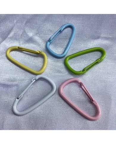 Pastel Limon Sarısı Uzun Üçgen Metal Karabina Klips 1 Adet