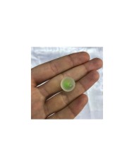 Neon Yeşil Renkli Merkezli Buzlu Şeffaf Yuvarlak Plastik Boncuk