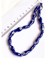 İpe Dizili Seramik Boncuk Sarı Balık 19mm - 1 Dizi