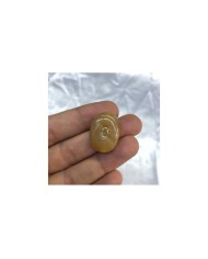 Damarlı Bal Sarısı Oval Taş Detaylı Akrilik Kolye ve Bileklik