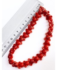 İpe Dizili Seramik Boncuk Turuncu Fare 12mm - 1 Dizi