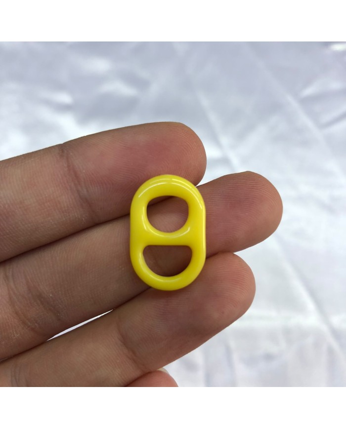 Canlı Limon Sarısı Çift Delikli Küçük Açma Halkası Figürü 1 Adet