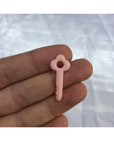 Pudra Somon Pembe Çiçek Başlı Anahtar Figürü 1 Adet