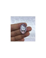 Pastel Pembe Hello Kitty Desenli Oval Figürü 1 Adet