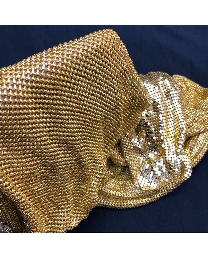 100x150 cm Parlak Altın Renkli Pirinç Mesh Metal Örgü Kumaş 3