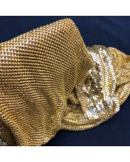 100x150 cm Parlak Altın Renkli Pirinç Mesh Metal Örgü Kumaş 3