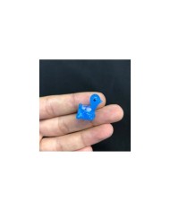 Opak Gök Mavisi Pembe Benekli Uzun Boyunlu Kaplumbağa Figürlü