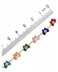 Cam Taşlı Kuyumcu Zinciri Altın Renk Kelebek 5mm - 1m
