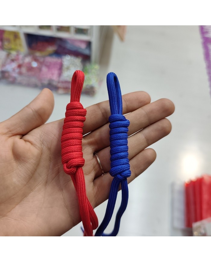 Canlı Kırmızı Düz Paracord Hazır Anahtarlık İpi 1 Adet