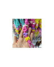 Neon Limon Sarısı LOVE Yazılı Paracord Hazır Anahtarlık İpi 1 Adet