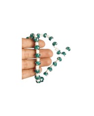 İpe Dizili Seramik Boncuk Yeşil Mantar 14mm - 1 Dizi