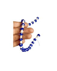 İpe Dizili Seramik Boncuk Lacivert Mantar 14mm - 1 Dizi