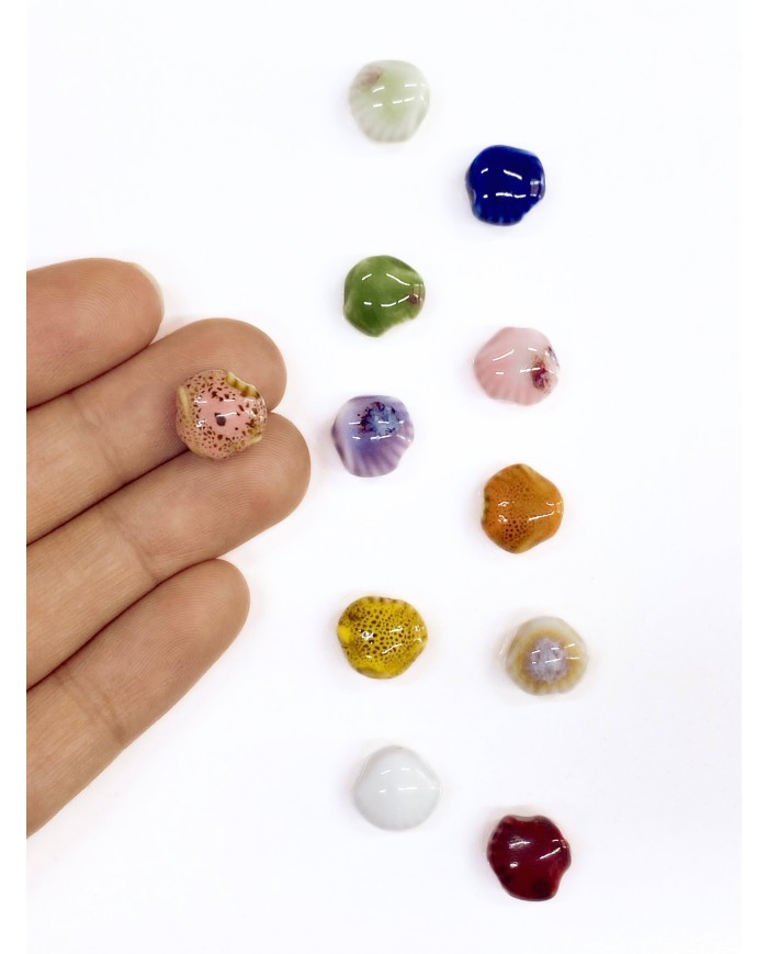 Seramik Boncuk Pembe Deniz Kabuğu 10mm