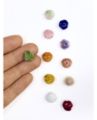 Seramik Boncuk Sarı Deniz Kabuğu 10mm