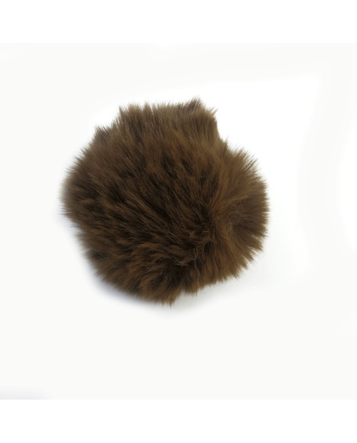 6 Adet - Ponpon-Kahverengi