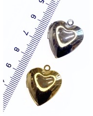 Pirinç Zirkon Mineli Açılır Kapanır Kalp Kolye Bileklik Ucu Charm Gümüş 1 Adet