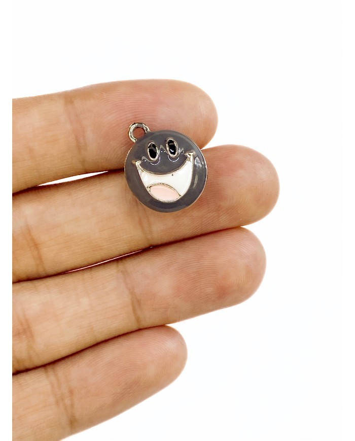 Pirinç Zirkon Mineli Açılır Kapanır Güleryüz Kolye Bileklik Ucu Charm 1 Adet