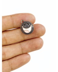 Pirinç Zirkon Mineli Açılır Kapanır Güleryüz Kolye Bileklik Ucu Charm 1 Adet