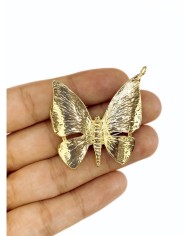 Pirinç Zirkon Mineli Kelebek Kolye Bileklik Ucu Charm Altın 1 Adet