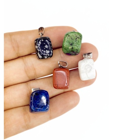 Doğal Taş Kolye Bileklik Ucu Charm Yeşil 1 Adet