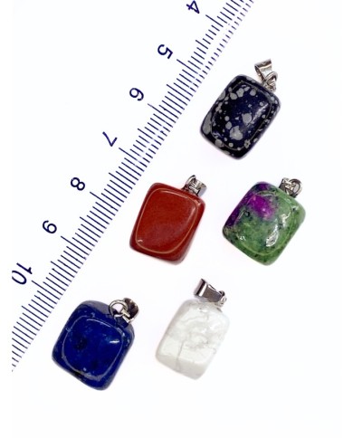 Doğal Taş Kolye Bileklik Ucu Charm Kırmızı 1 Adet