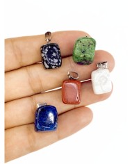 Doğal Taş Kolye Bileklik Ucu Charm Lacivert 1 Adet