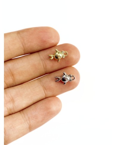 Pirinç Zirkon Taşlı Balık Kolye Bileklik Ucu Charm Altın 1 Adet