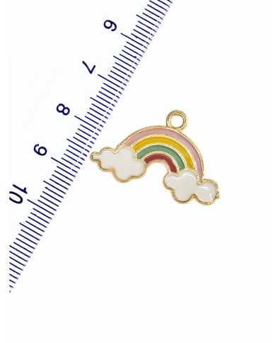 Pirinç Zirkon Mineli Gökkuşağı Kolye Bileklik Ucu Charm 1 Adet