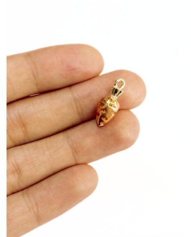 Pirinç Zirkon Mineli Havuç Kolye Bileklik Ucu Charm 1 Adet