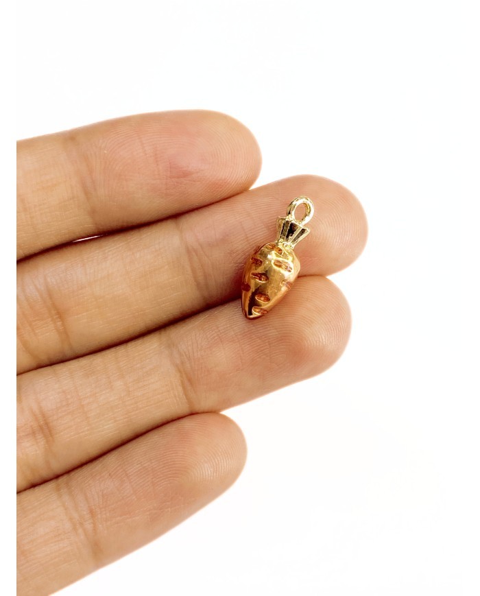 Pirinç Zirkon Mineli Havuç Kolye Bileklik Ucu Charm 1 Adet