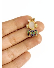 Pirinç Zirkon Taşlı Japon Balığı Kolye Bileklik Ucu Charm 1 Adet