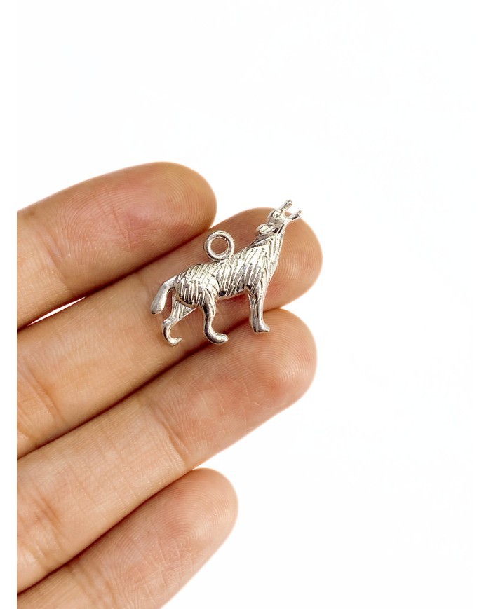 Pirinç Zirkon Mineli Kurt Kolye Bileklik Ucu Charm 1 Adet