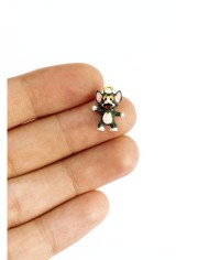 Pirinç Zirkon Mineli Kedi Tom Kolye Bileklik Ucu Charm 1 Adet