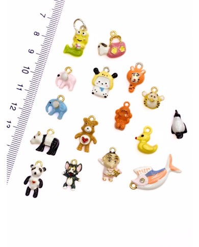 Pirinç Zirkon Mineli Kedi Tom Kolye Bileklik Ucu Charm 1 Adet