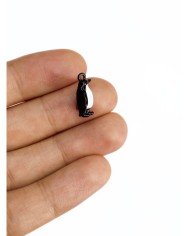 Pirinç Zirkon Mineli Penguen Kolye Bileklik Ucu Charm 1 Adet