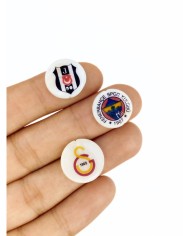Pirinç Zirkon Mineli Fenerbahçe Amblemli Kolye Bileklik Ucu Charm 1 Adet